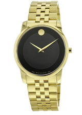 Movado Museum Black Dial Gold Steel Strap Watch For Men - 606997 606997 - Image 2