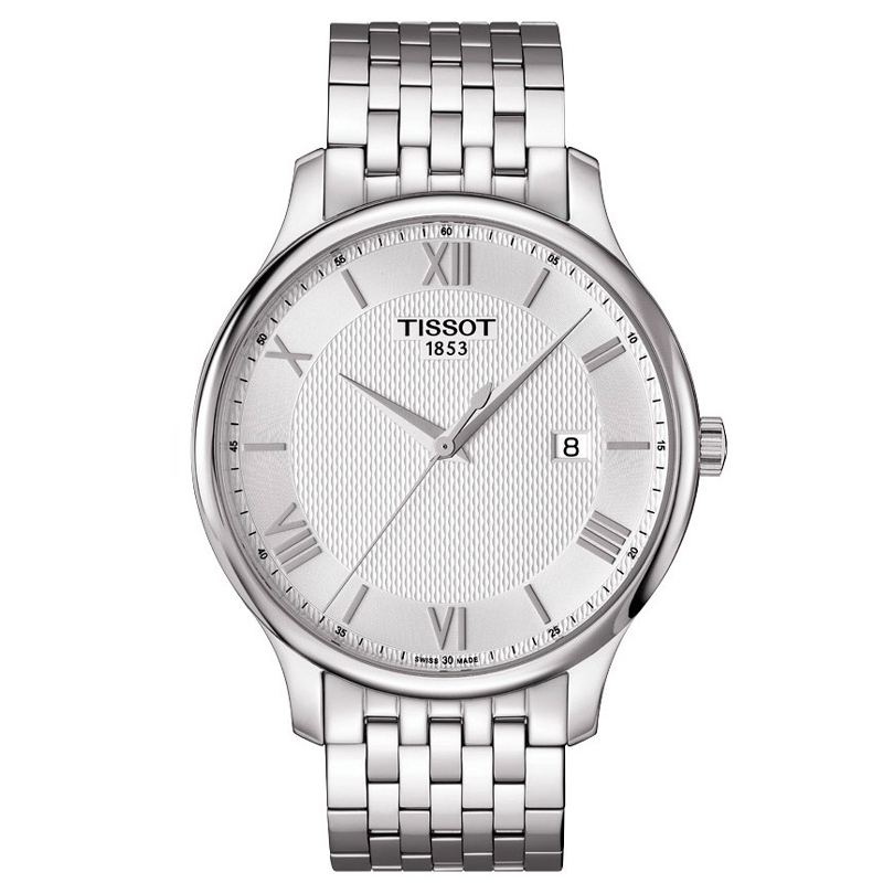 Tissot Tradition Silver Dial Stainless Steel Men's Watch T0636101103800 T063.610.11.038.00 - Image 1
