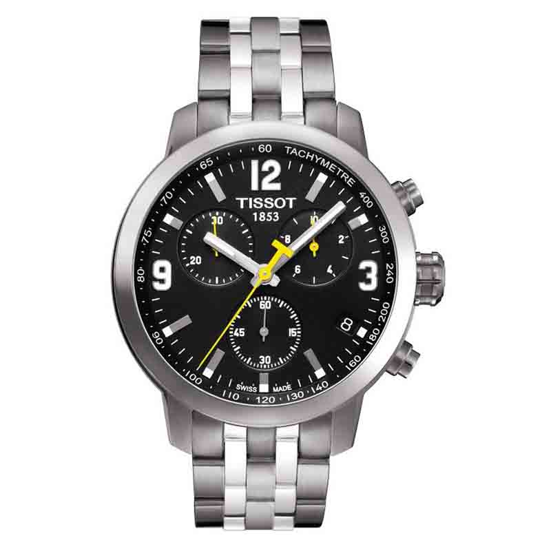 Tissot PRC 200 Chronograph Black Dial Men's Watch T0554171105700 T055.417.11.057.00 - Image 1