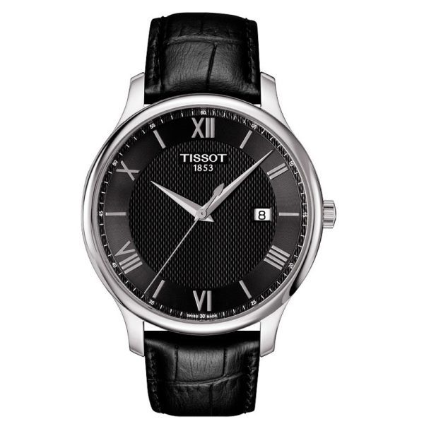 Tissot T-Classic Tradition Black Dial Leather Strap Men's Watch T063.610.16.058.00 T063.610.16.058.00 - Image 1