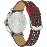 Versace V Circle Silver Dial Two Tone Leather Strap Watch for Men - VEBQ01319 VEBQ01319 - Image 7