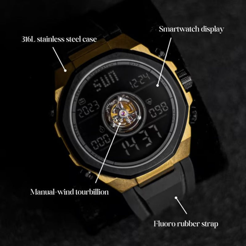 Skyway Smartwatch with Tourbillon Men's Watch NOXSKYWAYBLACKYELLOW