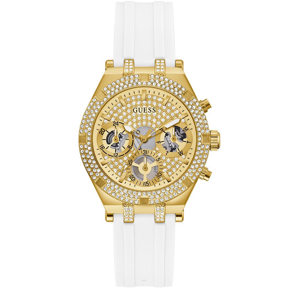 Guess Heiress Reloj Mujer Correa Silicona Blanca GW0407L2