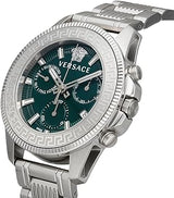 Versace Greca Action Chronograph Quartz Green Dial Silver Steel Strap Watch for Men - VE3J00422 VE3J00422 - Image 3