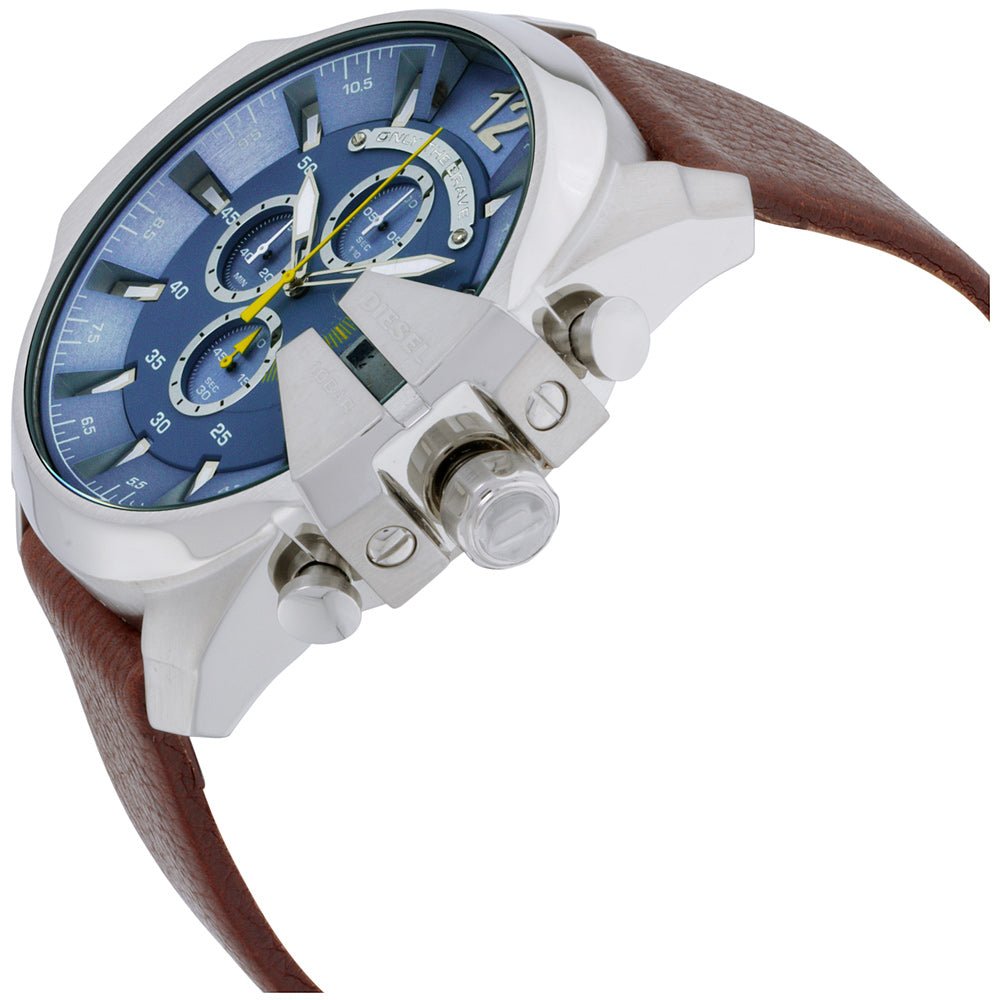 Diesel Mega Chief Reloj cronógrafo para hombre con esfera azul claro DZ4281