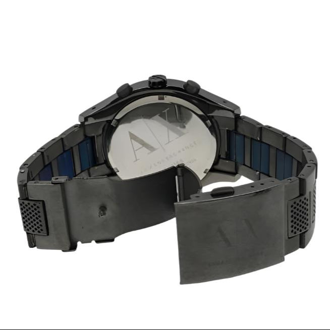 Armani Exchange Chronograph Blue Dial Grey Watch - AX1166