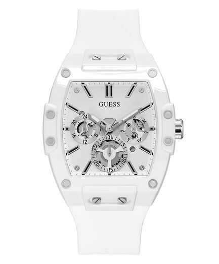 Watches Strap White Watch Men\'s Silicone Guess – Phoenix GW0203G2 of America