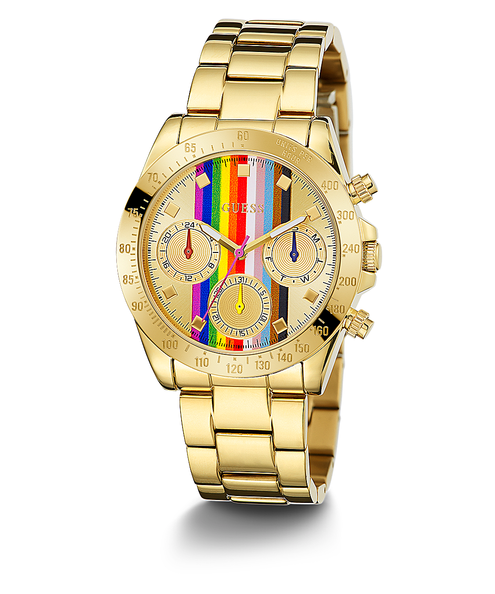 Amazon.com: GUESS Women's Gold-Tone Stainless Steel Crystal
