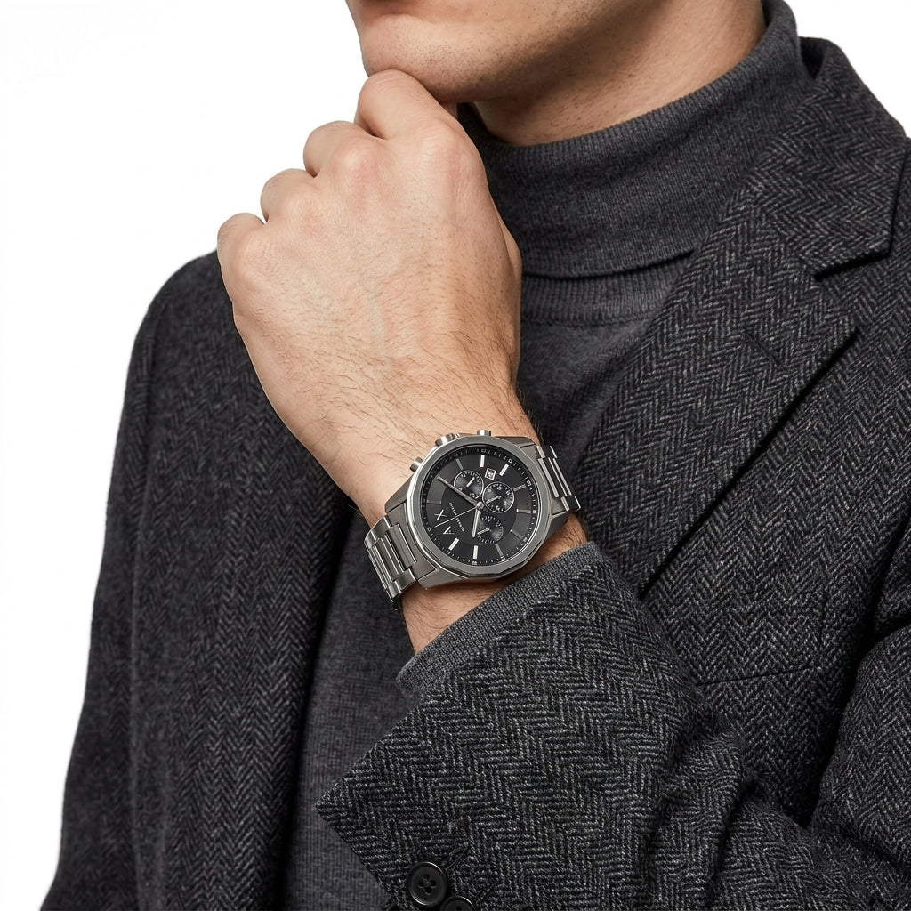 Armani Exchange Banks Chronograph Black Dial Men's Watch - AX1720