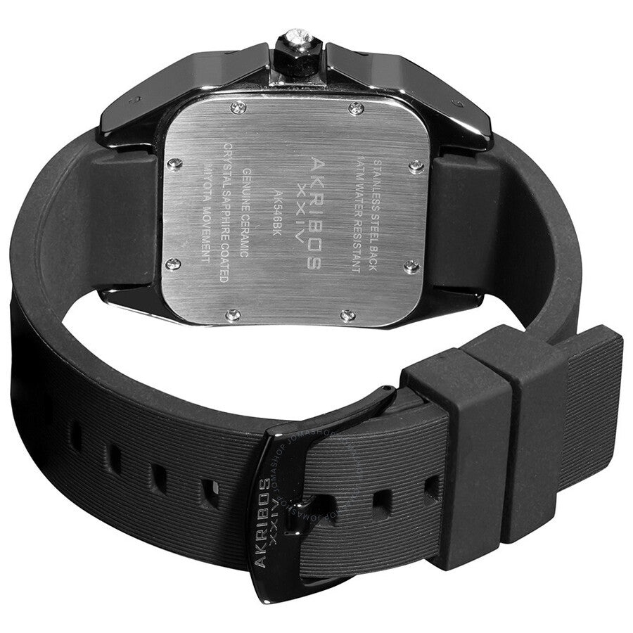 Akribos Black Mother of Pearl Dial Black Ceramic Ladies Watch AK546BK