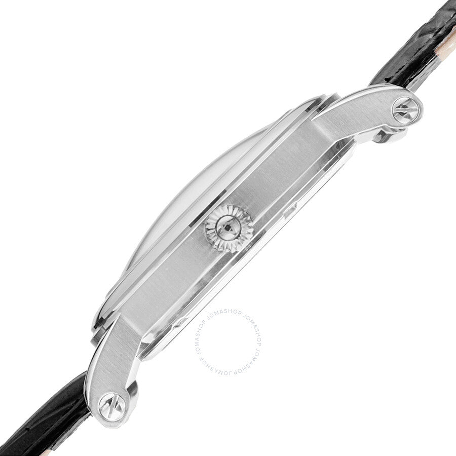 Akribos Cream Dial Black Leather Men's Watch AK632SSW