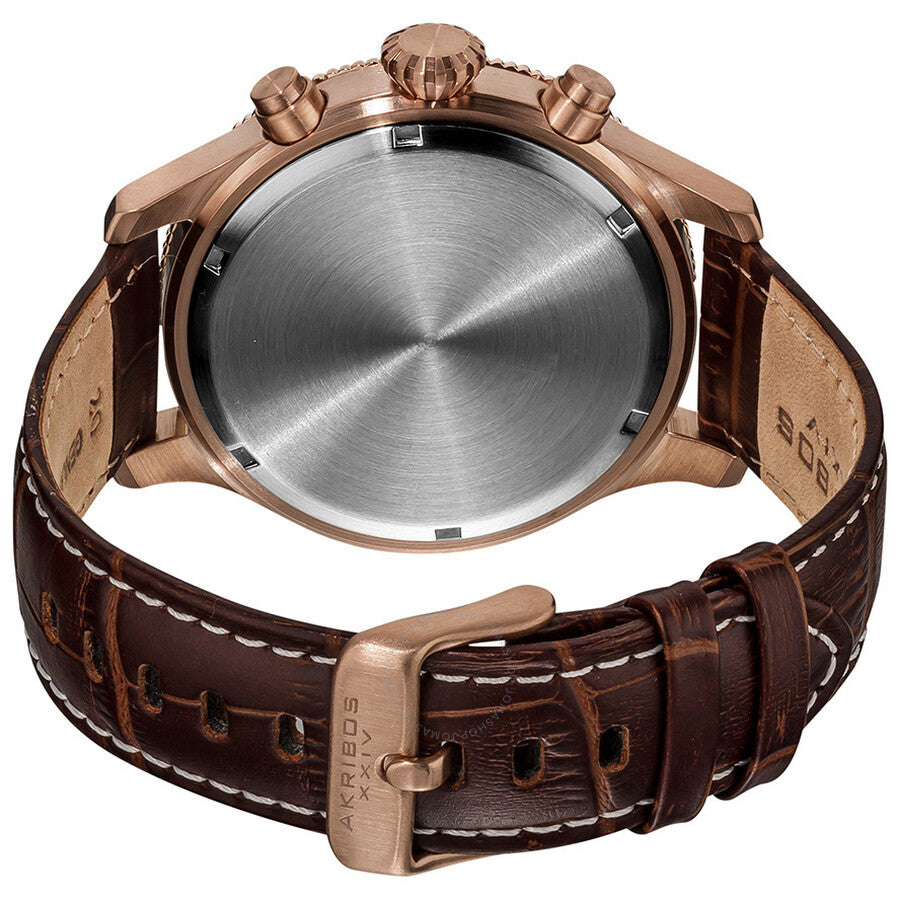 Akribos Ultimate Chronograph Rose Gold-Tone Men's Watch AK575BR