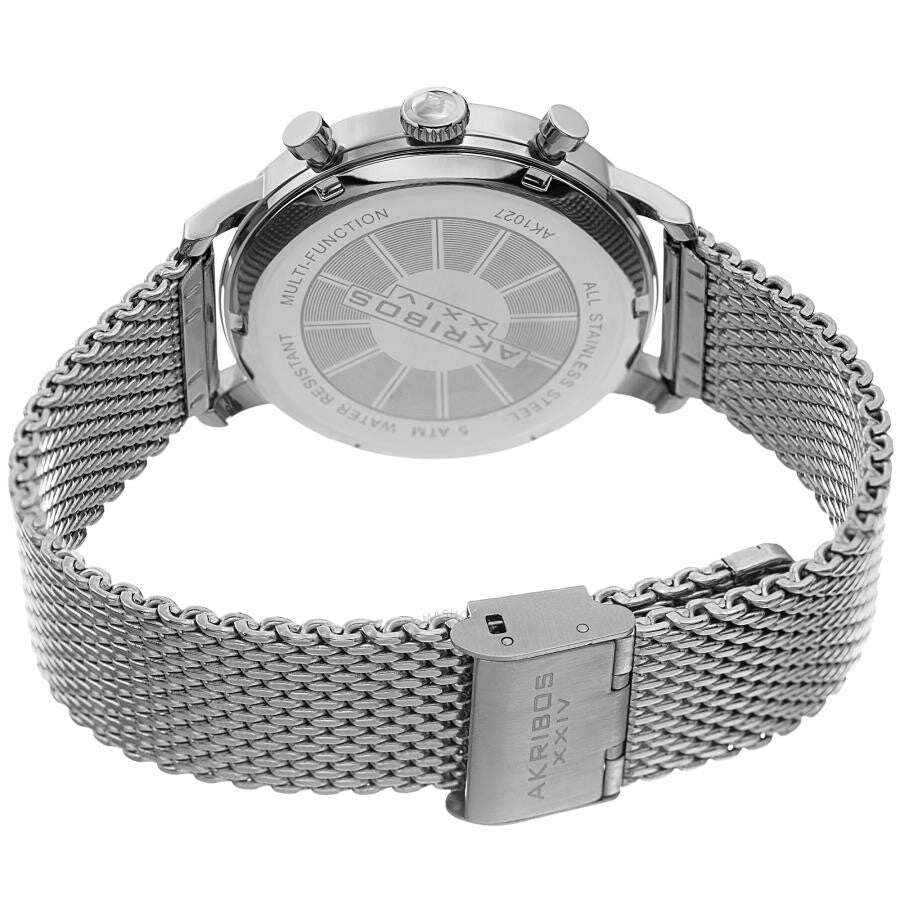 Reloj Akribos Xxiv con esfera azul y malla de acero inoxidable para hombre AK1027BU