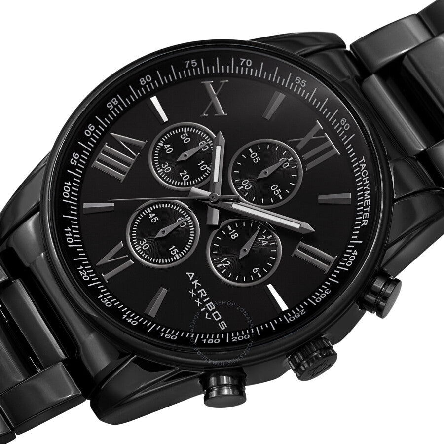 Akribos XXIV Chronograph Quartz Black Dial Men's Watch AK1072BK