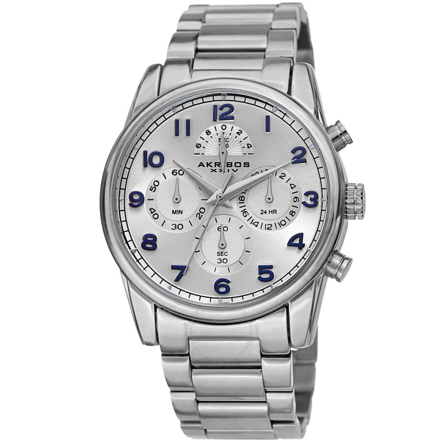 Akribos XXIV Chronograph Quartz Silver Dial Men's Watch AK1042SS