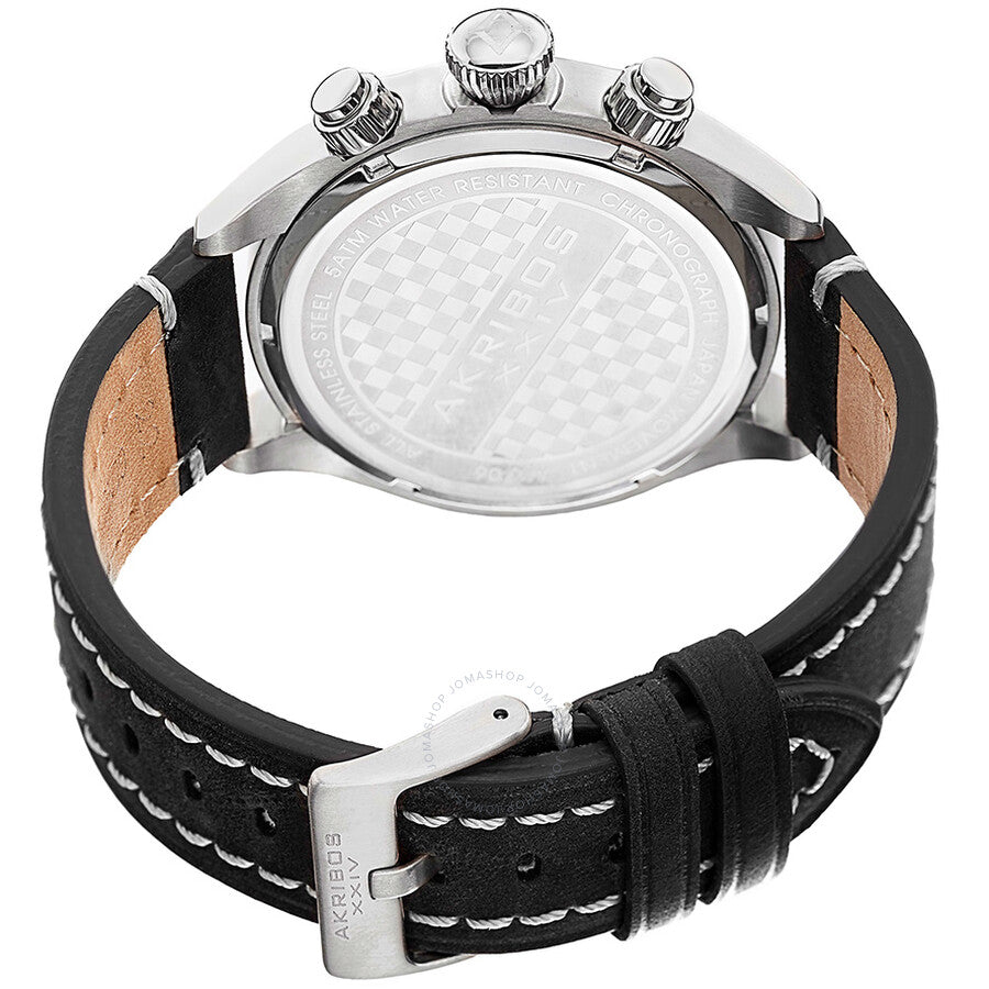 Akribos XXIV Essential Chronograph Black Dial Stainless Steel Men's Watch AK706SSB