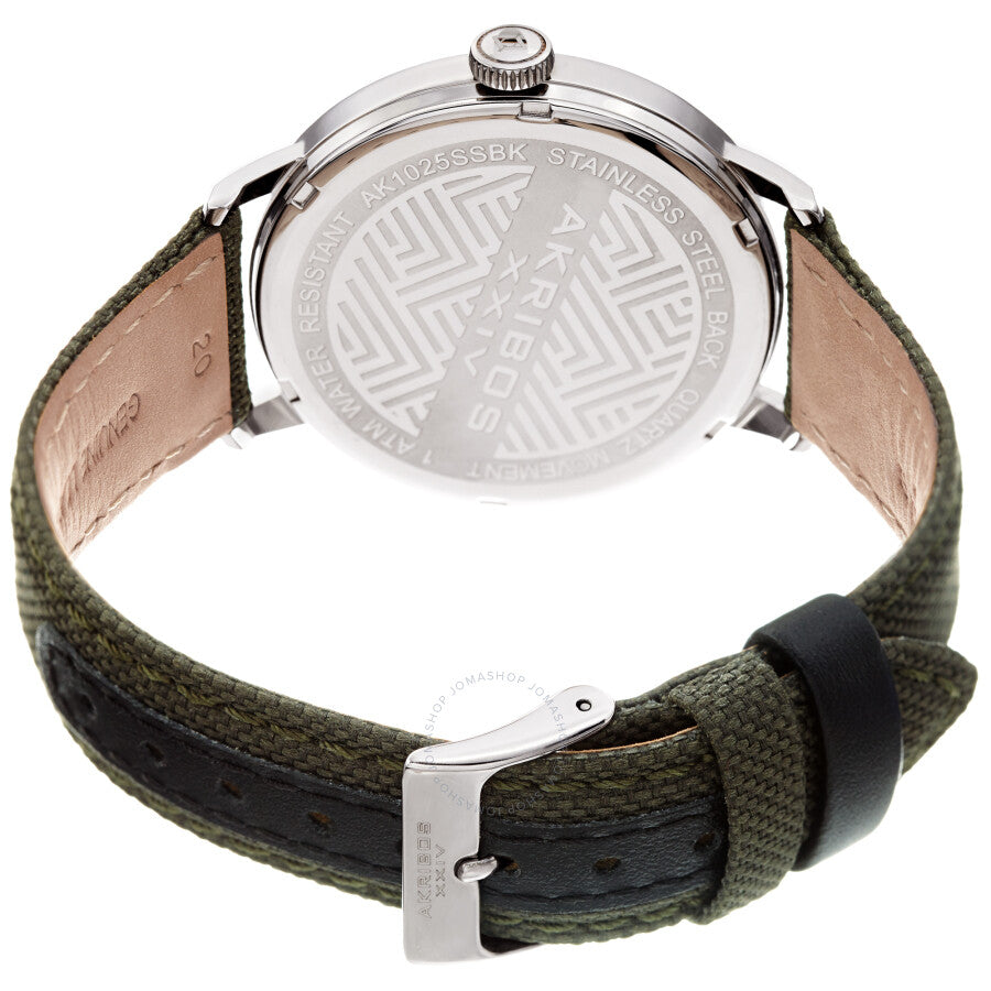 Akribos XXIV Quartz Black Dial Men's Watch AK1025SSBK