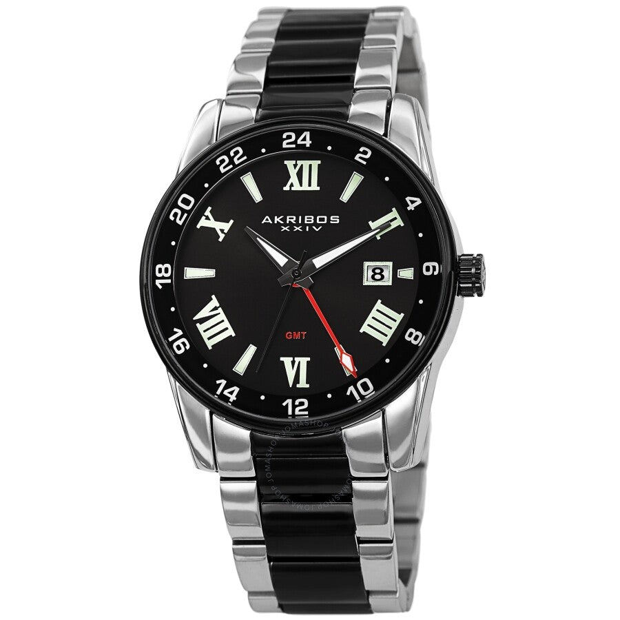 Reloj Akribos Xxiv de cuarzo con esfera negra para hombre AK1055TTB