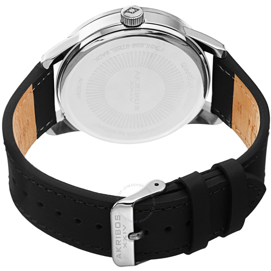 Akribos XXIV Quartz Black Dial Men's Watch AK1079SSBK