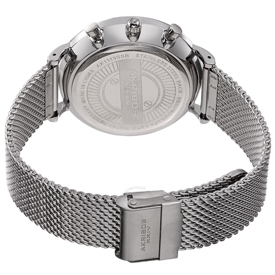 Reloj Akribos Xxiv de cuarzo con esfera negra para hombre AK1113SSB