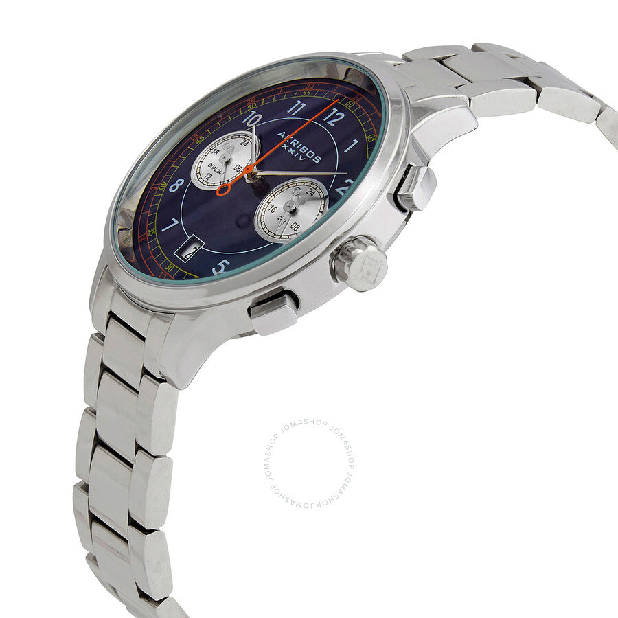 Akribos XXIV Quartz Blue Dial Stainless Steel Men's Watch AK1071SSBU