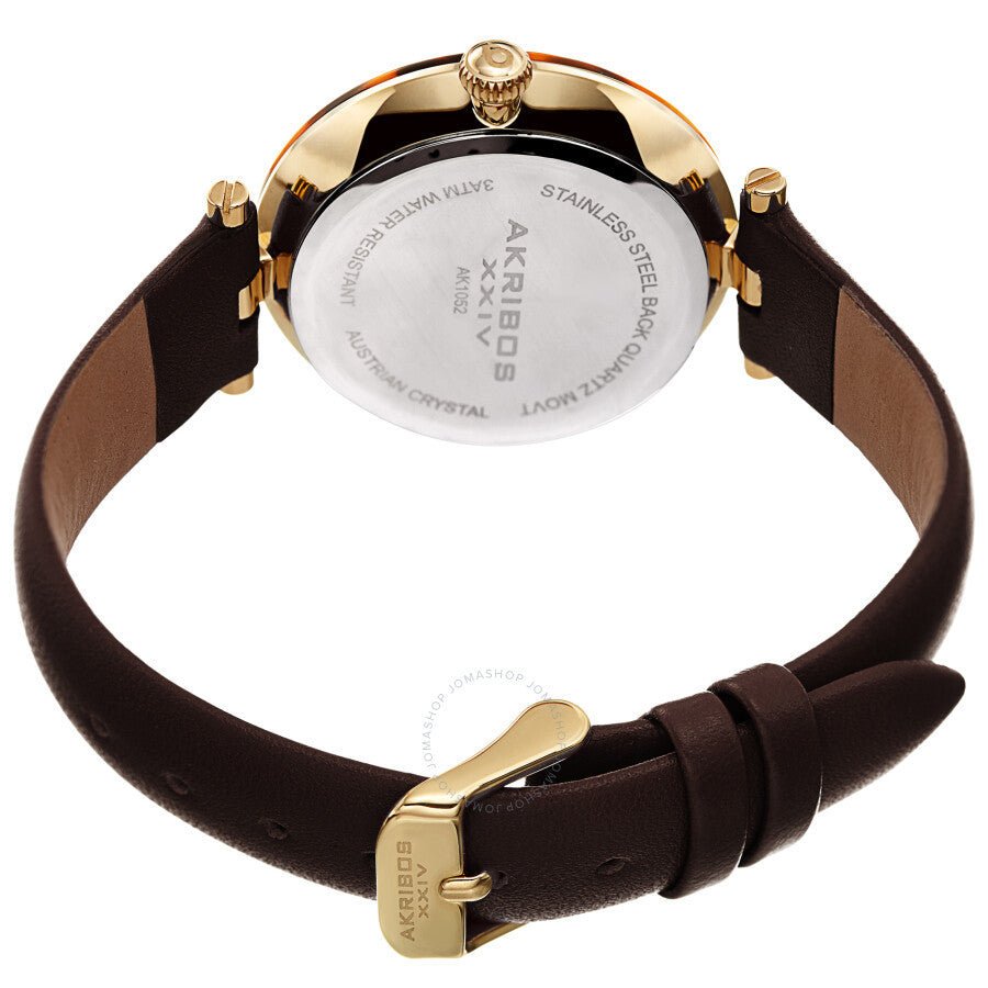 Reloj Akribos Xxiv de cuarzo con esfera marrón para mujer AK1052BR