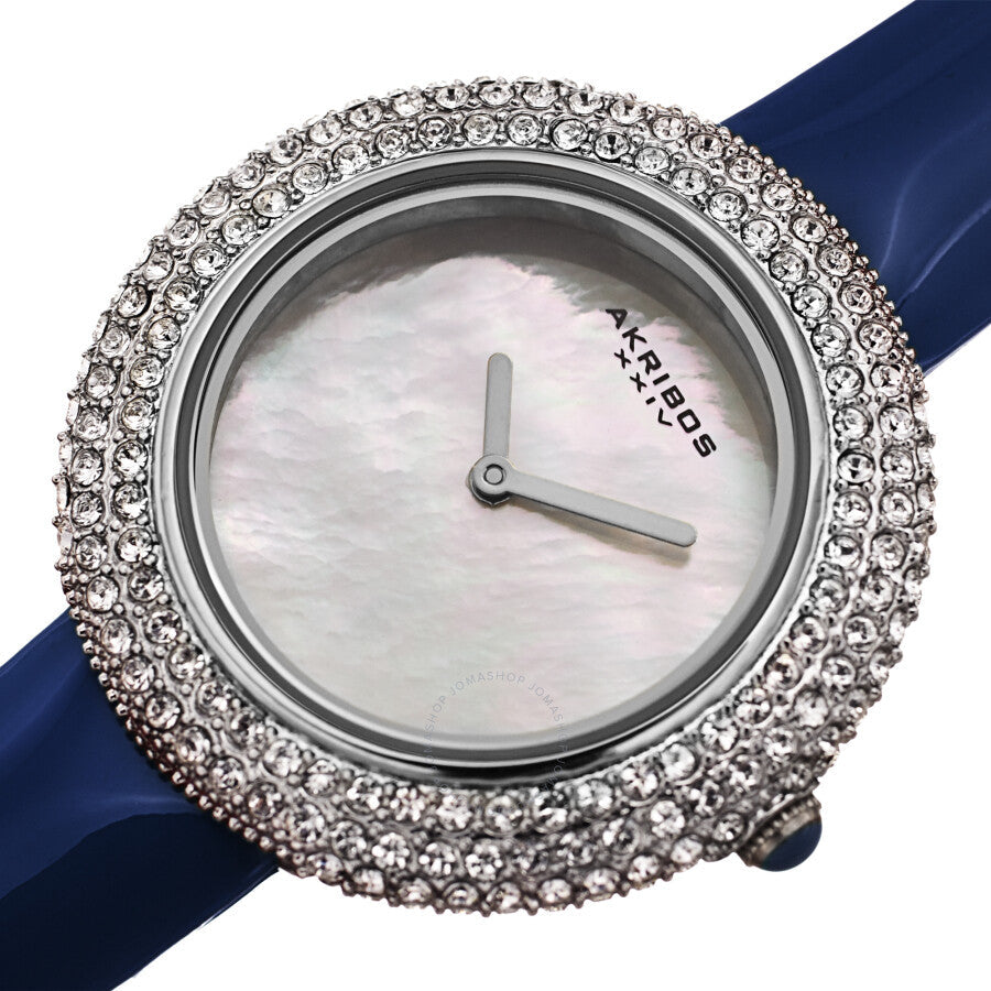 Akribos XXIV Quartz Crystal White Dial Ladies Watch AK1049BU