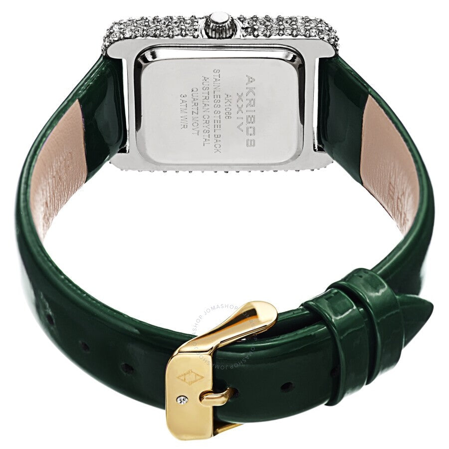 Akribos XXIV Quartz Crystal White Dial Ladies Watch AK1068GN