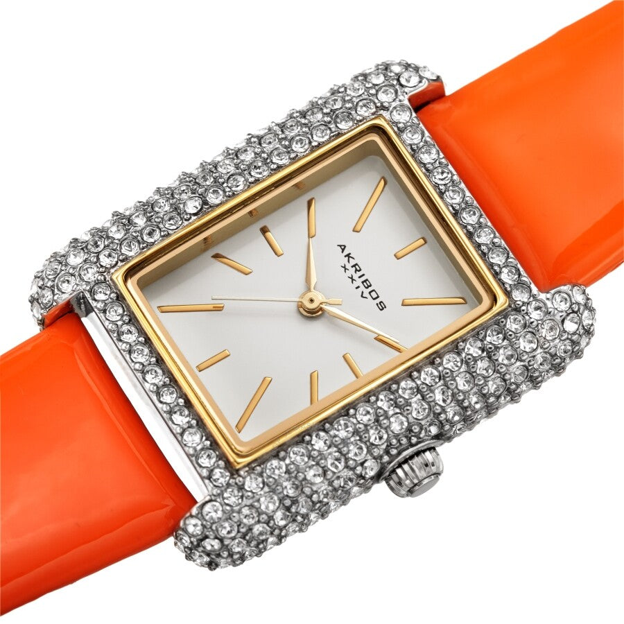 Akribos XXIV Quartz Crystal White Dial Ladies Watch AK1068OR