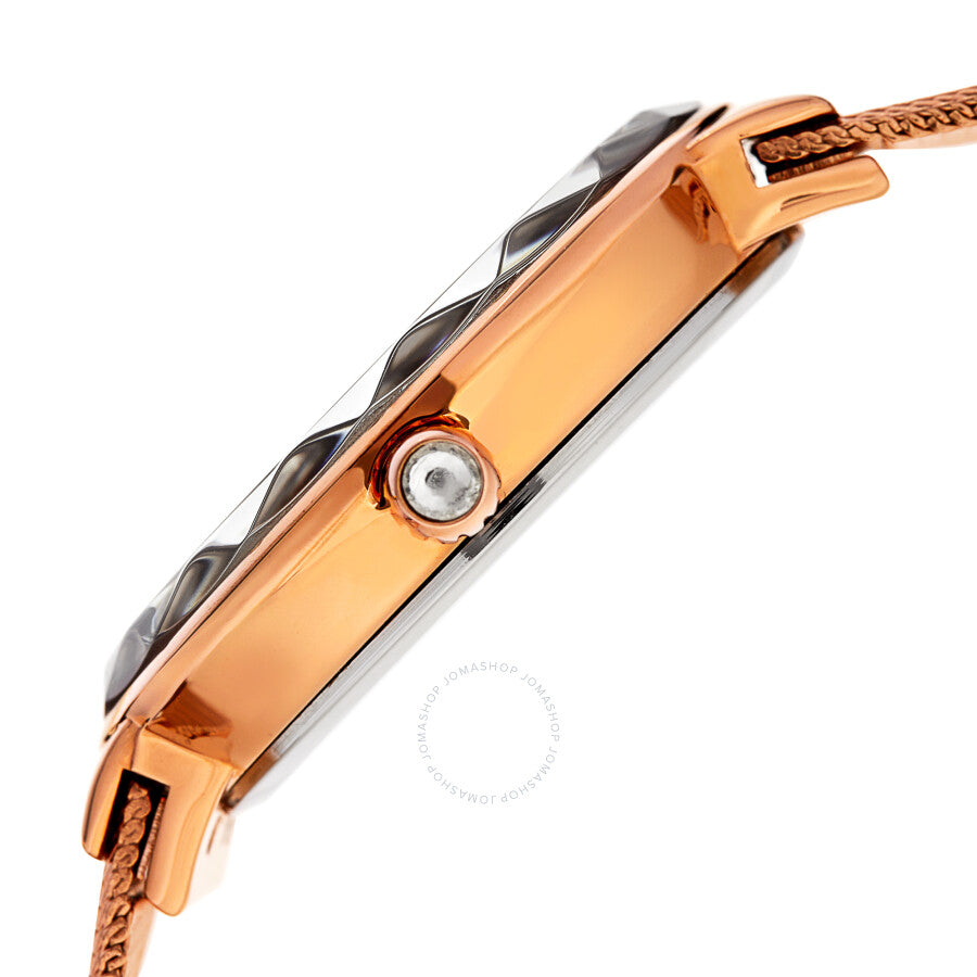 Reloj Akribos Xxiv de cuarzo con esfera blanca y diamantes para mujer AK1009RG