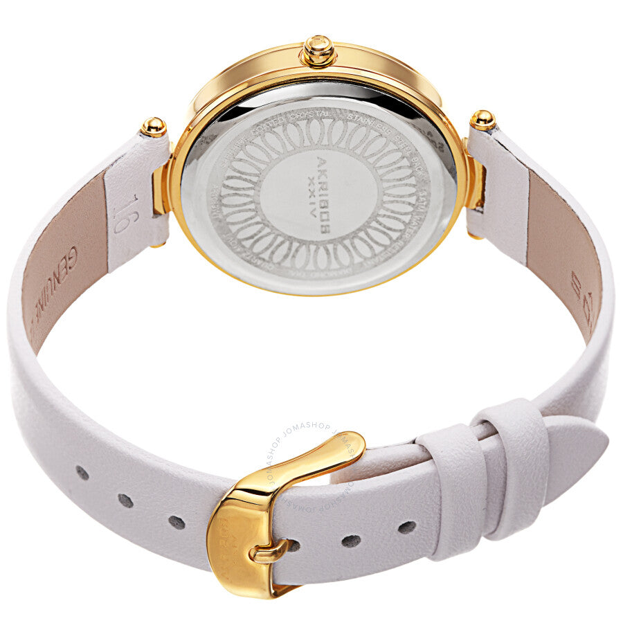 Akribos XXIV Quartz Diamond White Dial Ladies Watch AK1069WT