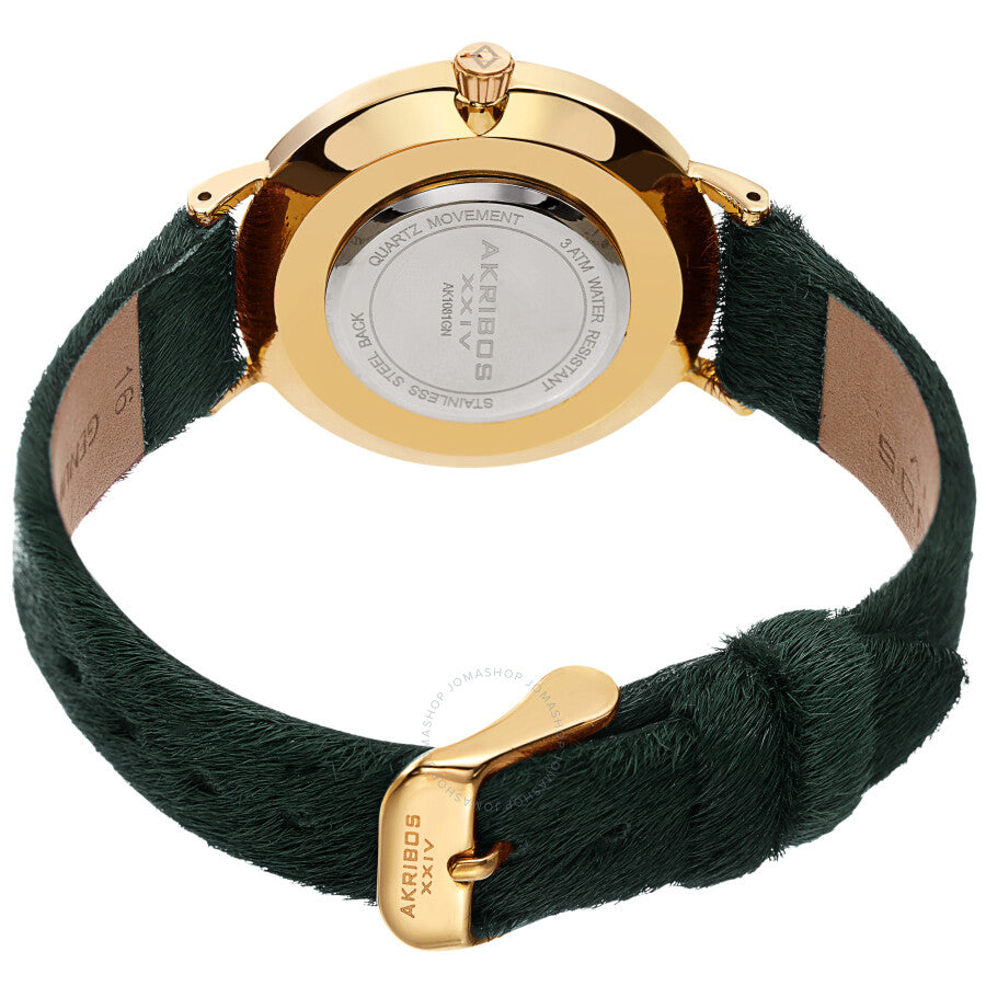 Reloj Akribos Xxiv de cuarzo con esfera verde para mujer AK1081GN
