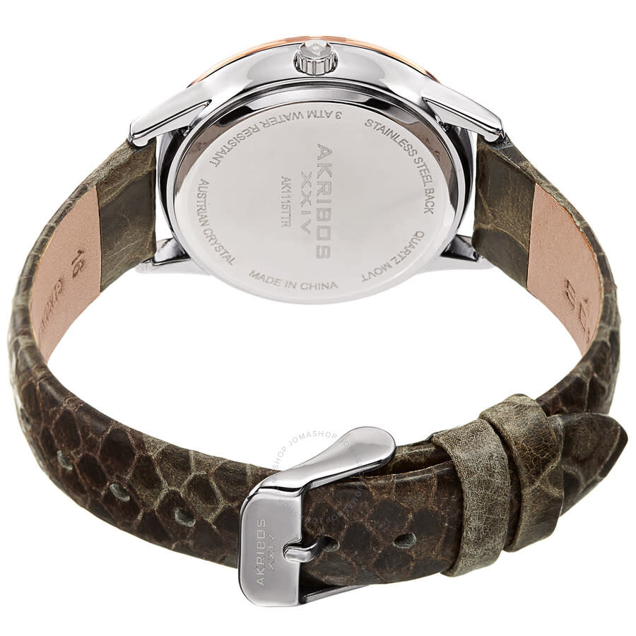 Akribos XXIV Quartz Grey Dial Ladies Watch AK1115TTR
