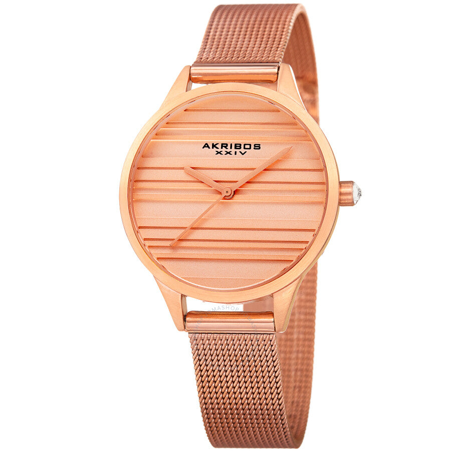 Reloj Akribos Xxiv de cuarzo con esfera rosa para mujer AK1005RG