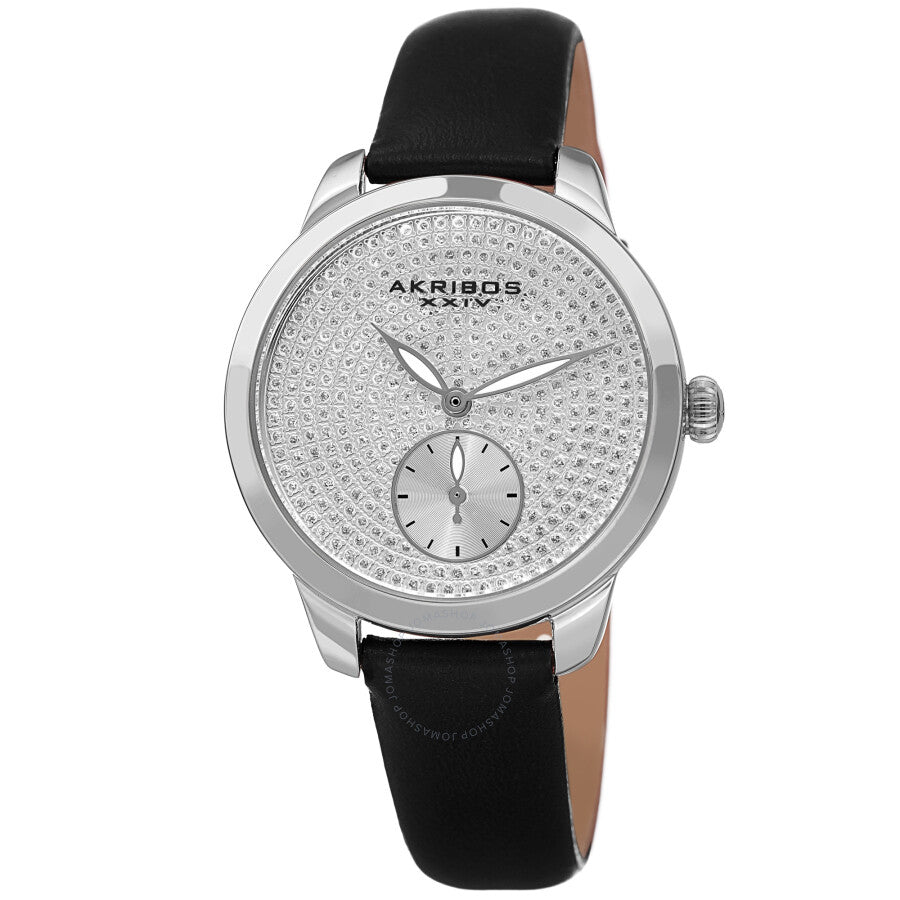 Akribos XXIV Quartz Silver Dial Ladies Watch AK1089SSBK