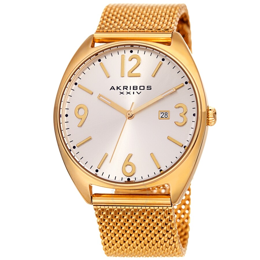Akribos XXIV Quartz Silver Dial Men's Watch AK1026YG