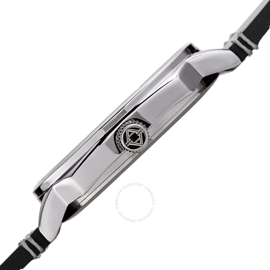 Akribos XXIV Quartz White Dial Black Leather Men's Watch AK1109SS