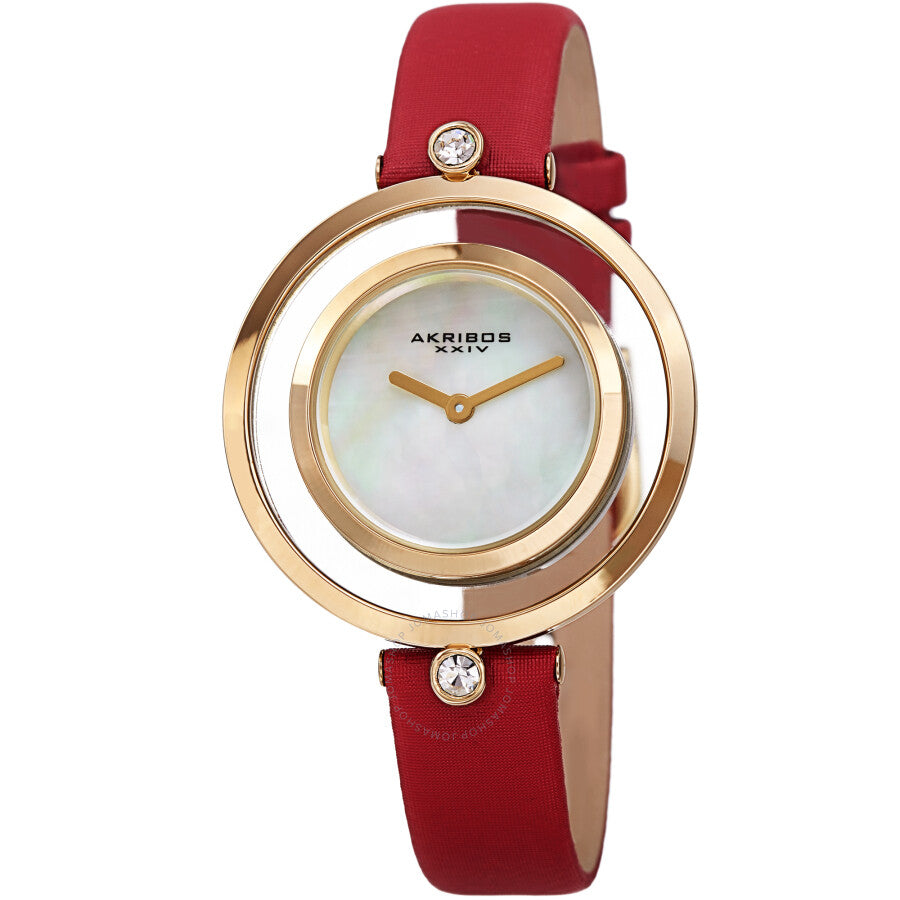Akribos XXIV Quartz White Dial Ladies Watch AK1060RD