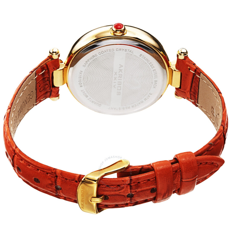Akribos XXIV Quartz White Dial Ladies Watch AK1070OR