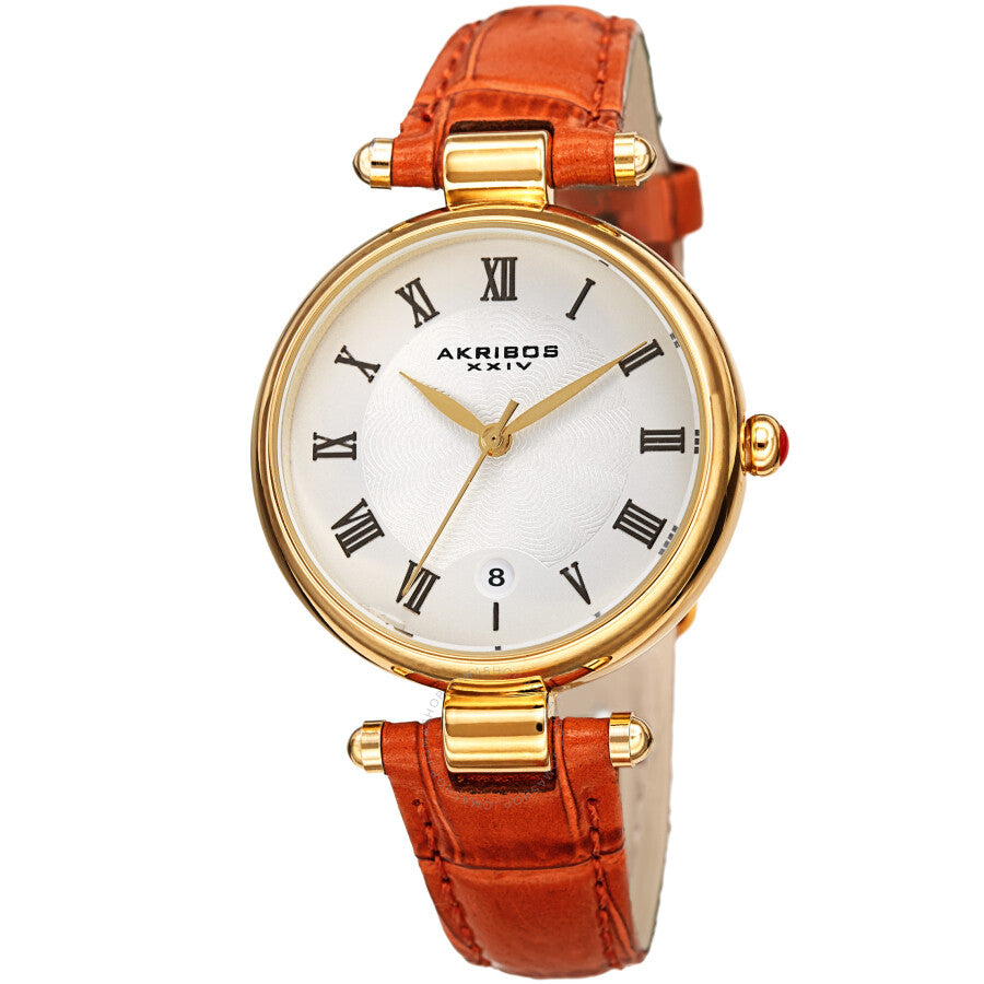 Akribos XXIV Quartz White Dial Ladies Watch AK1070OR