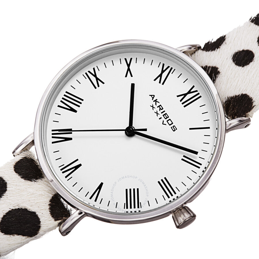 Akribos XXIV Quartz White Dial Ladies Watch AK1080SS