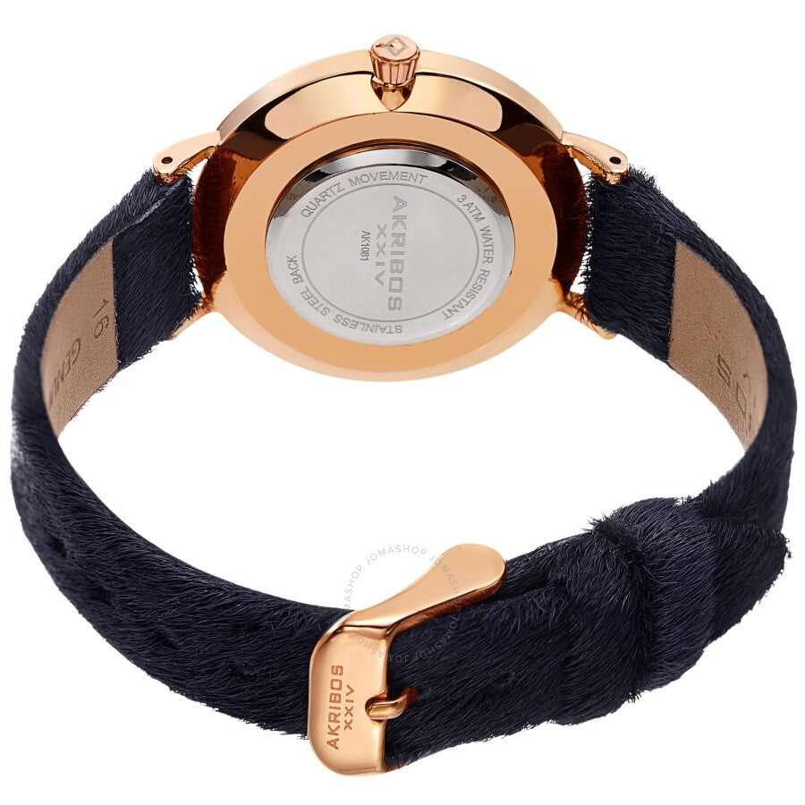 Akribos XXIV Quartz White Dial Ladies Watch AK1081BK