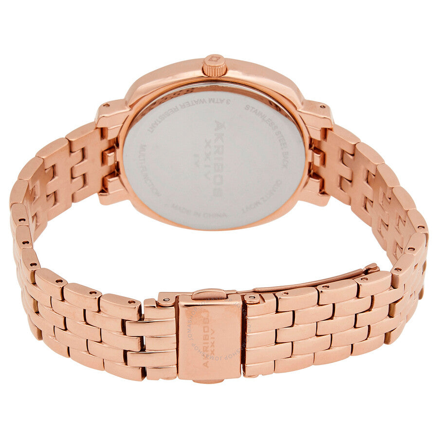 Akribos XXIV Quartz White Dial Ladies Watch AK1114RG