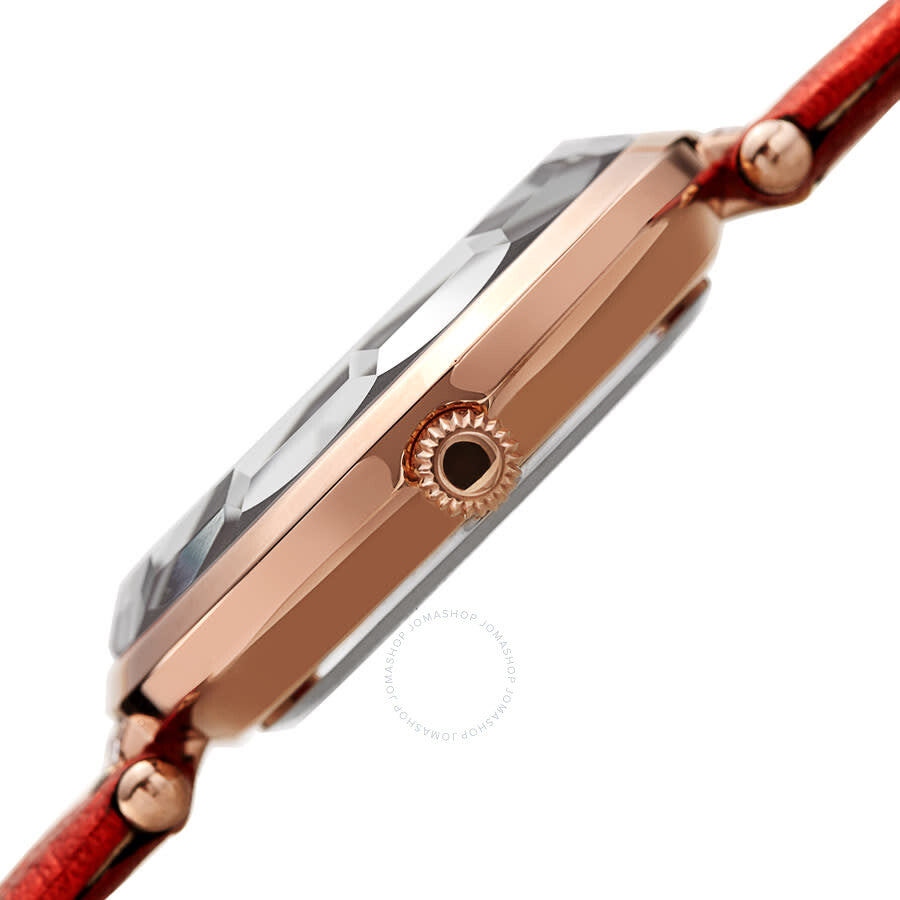 Reloj Akribos Xxiv de cuarzo con esfera blanca y piel roja para mujer AK1116RD
