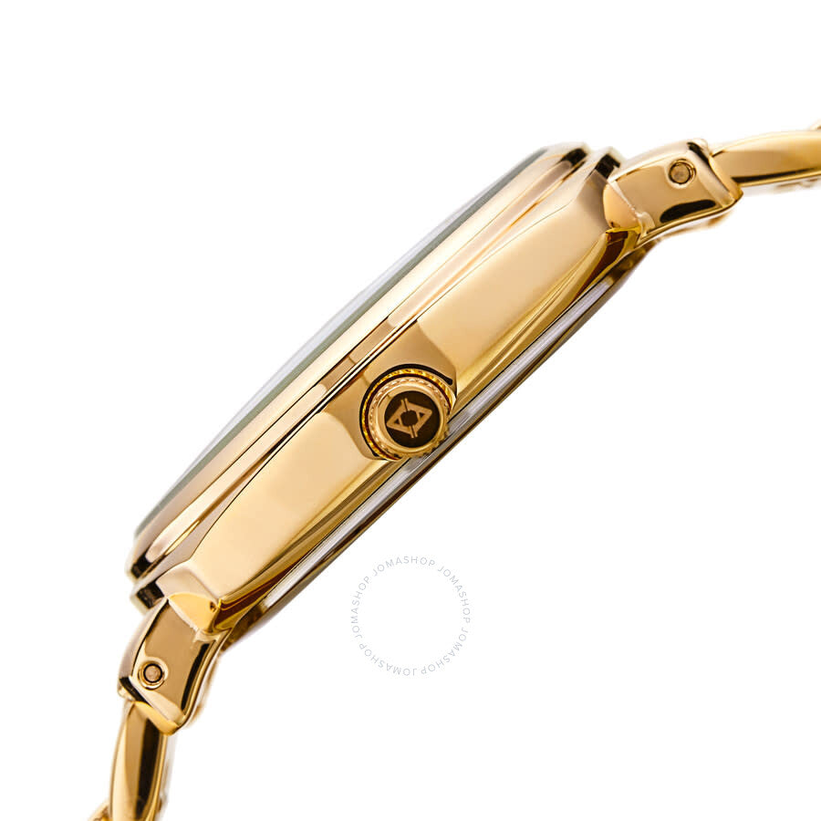 Akribos XXIV Quartz White Dial Yellow Gold-tone Ladies Watch AK1114YG