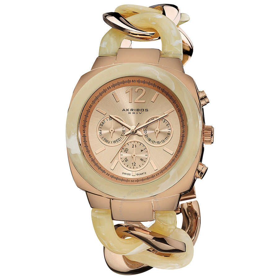 Akribos XXIV Rose Gold-Tone Ladies Watch AK641RG