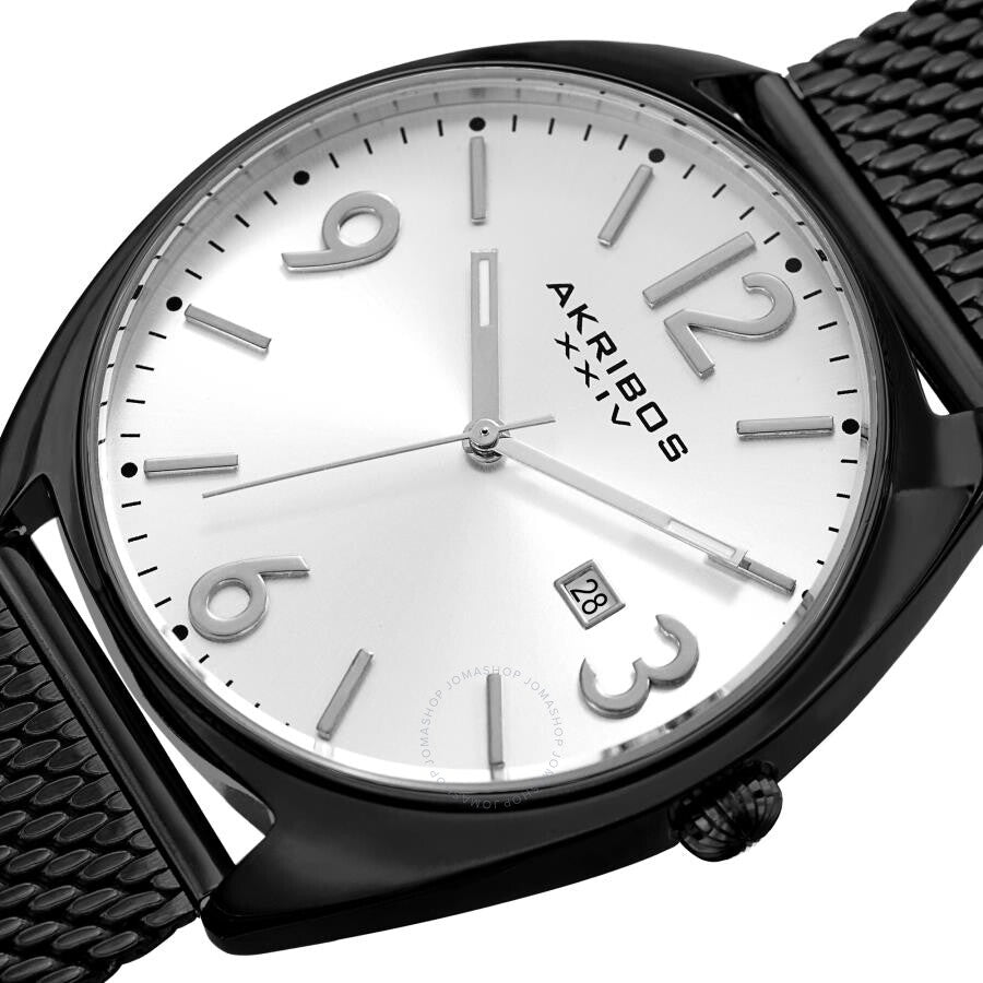Akribos XXIV Silver-tone Dial Men's Watch AK1026BK