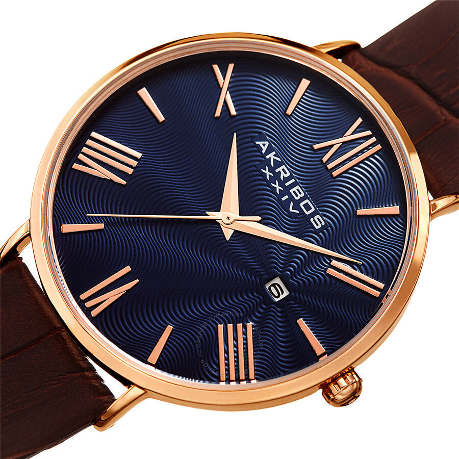 Reloj Akribos Xxiv Waves con esfera azul para hombre AK1041RGBU