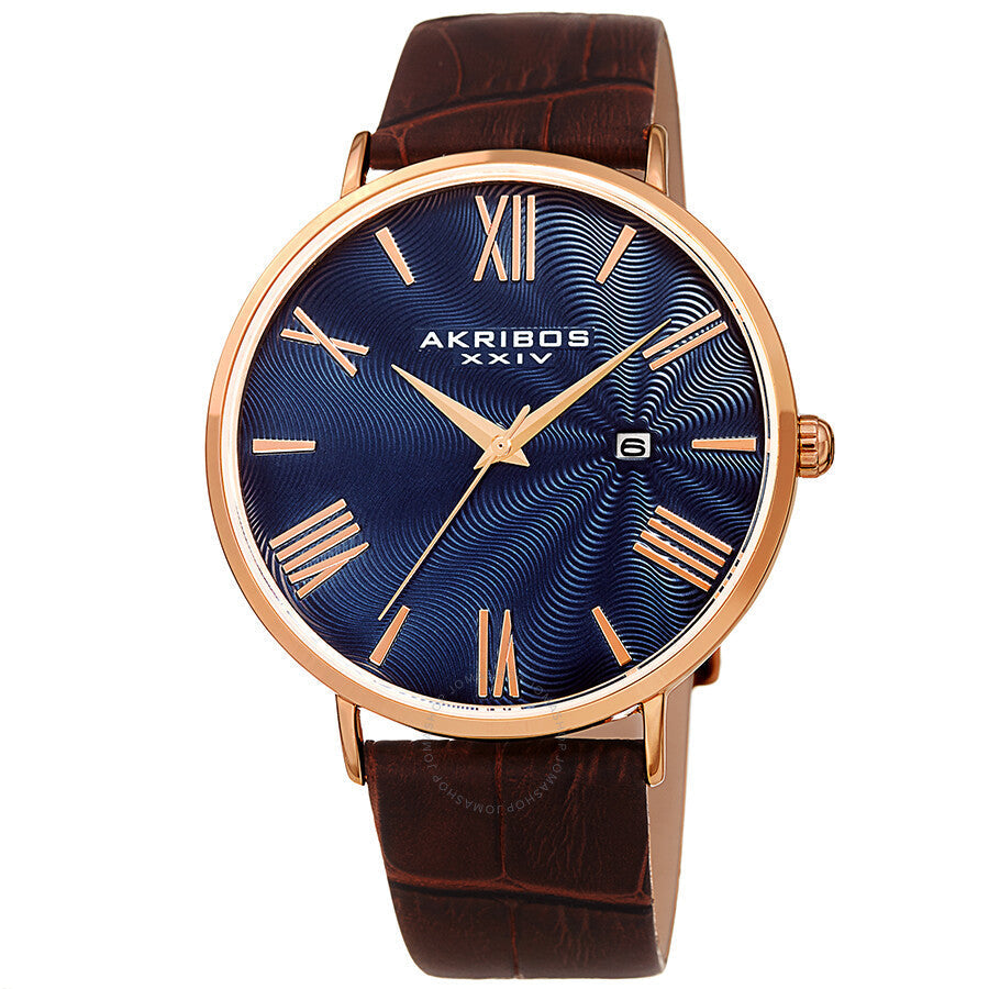 Reloj Akribos Xxiv Waves con esfera azul para hombre AK1041RGBU