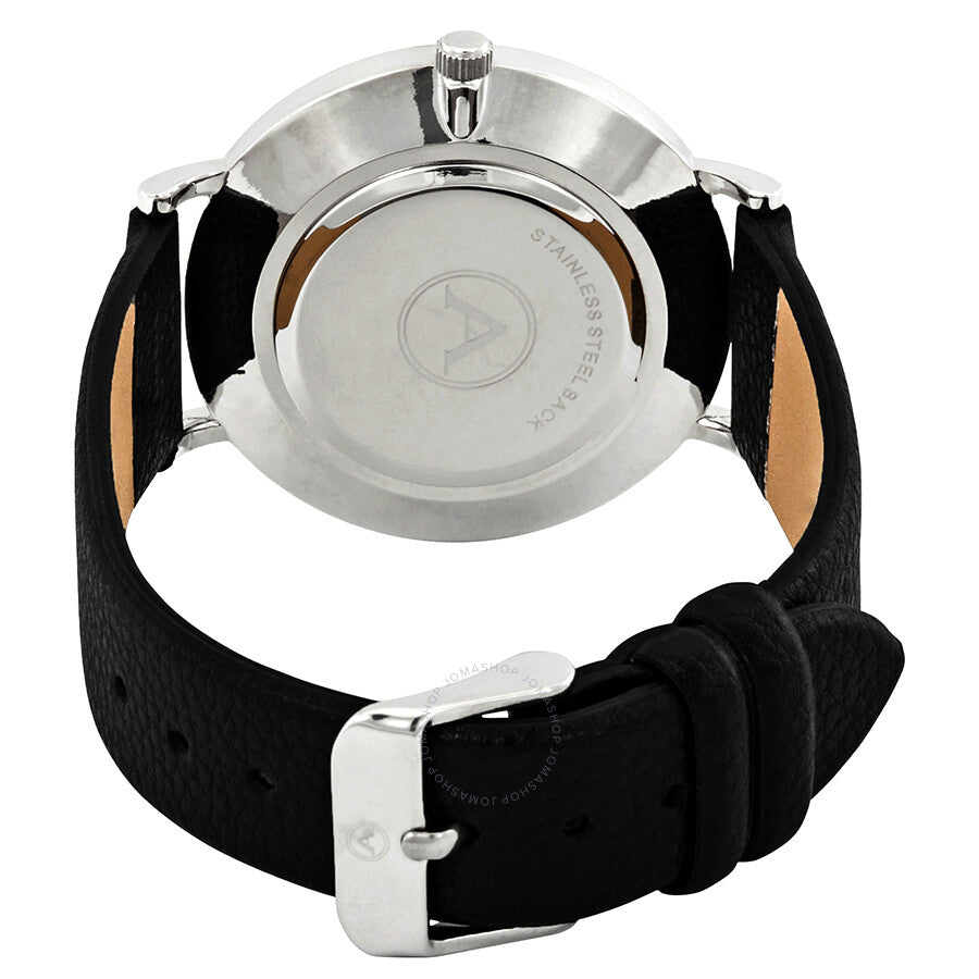 Alba by Akribos White Dial Leather Men's Watch 1033SS